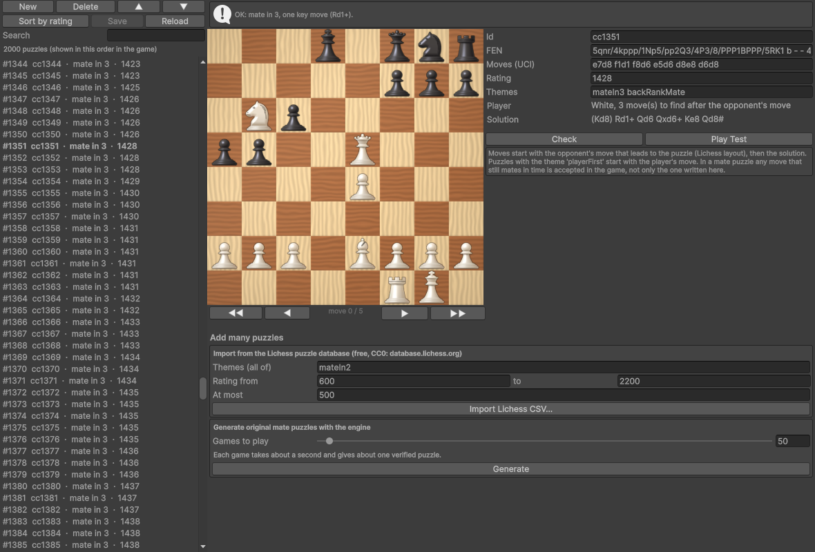 Puzzle Editor window