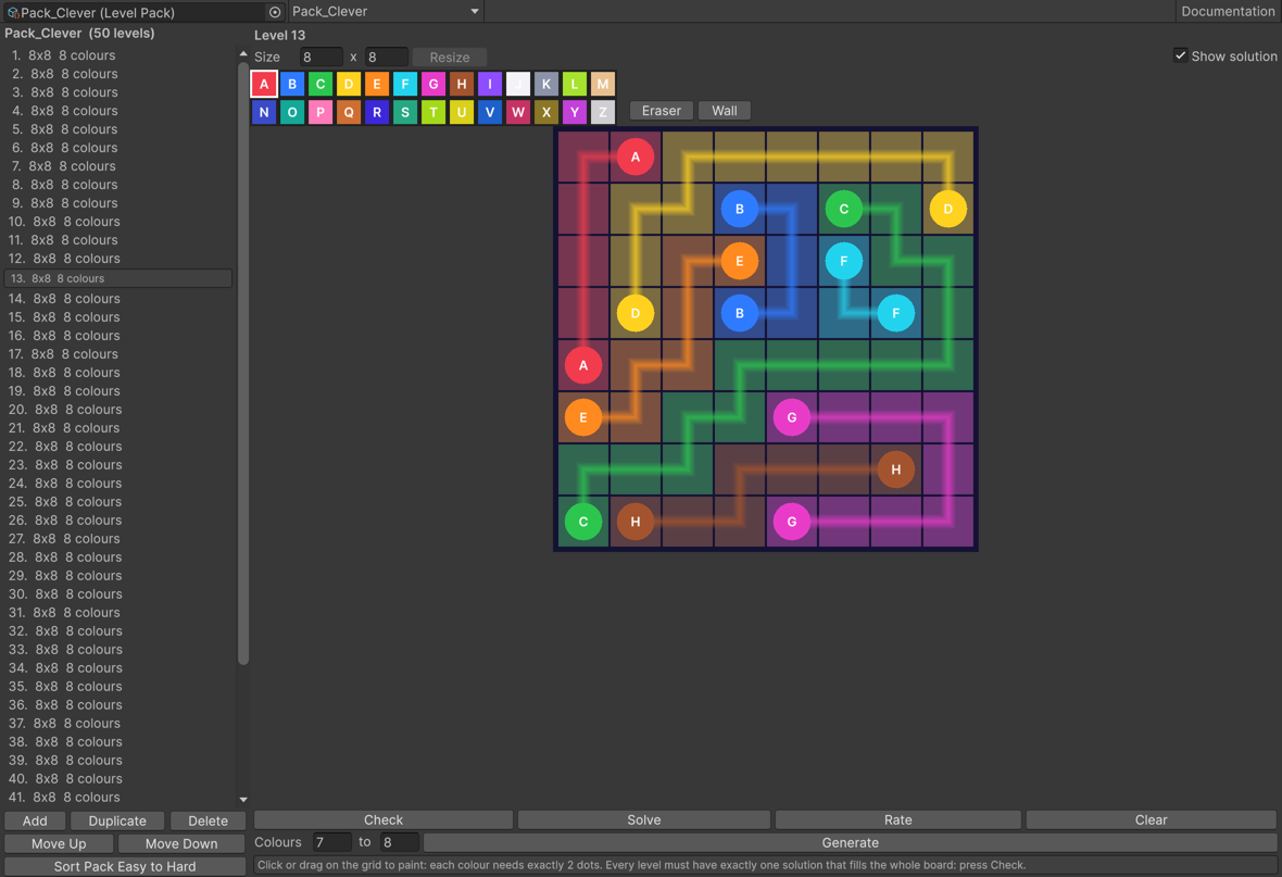 The Level Editor in the Unity editor