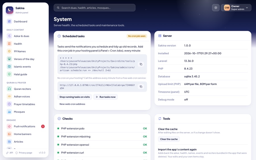System page