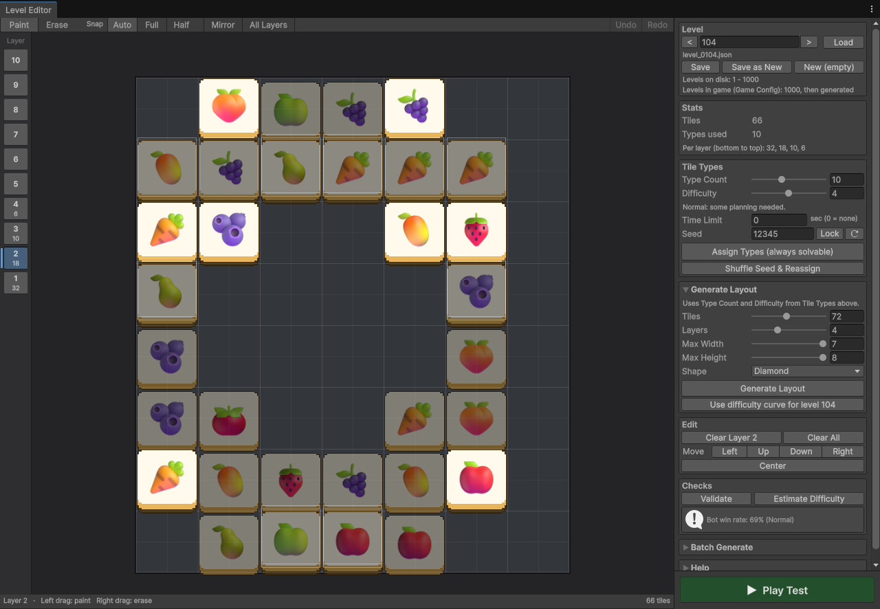 Level Editor window
